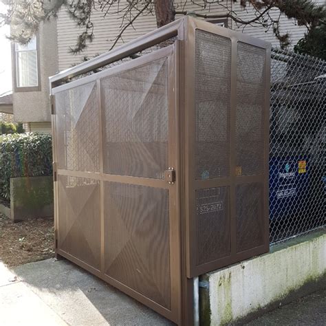 perforated metal garbage enclosure|aluminum trash enclosures.